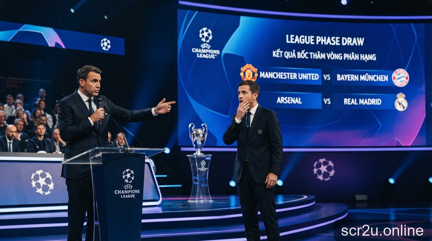 Kết quả bốc thăm Champions League 2026/27: MU và Arsenal đối mặt thử thách cực đại